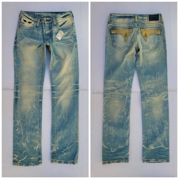 New KIDS ROBIN'S JEAN Swarovski Crystals Jeans SZ 10 - Picture 1 of 9